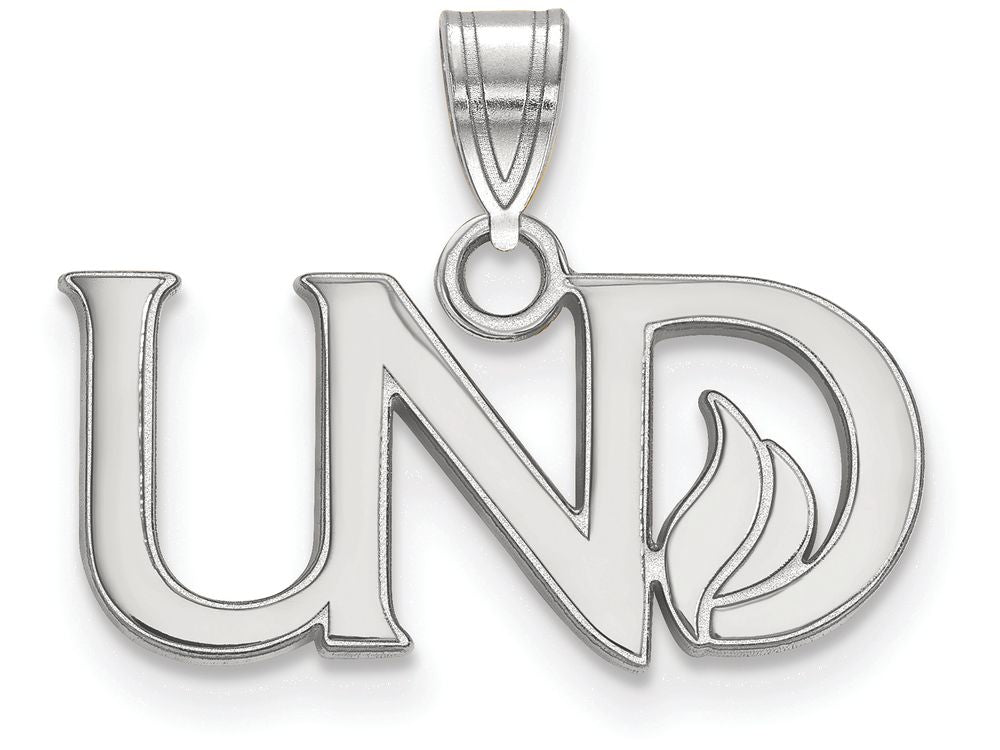 LogoArt Sterling Silver University Of North Dakota Small Pendant Necklace