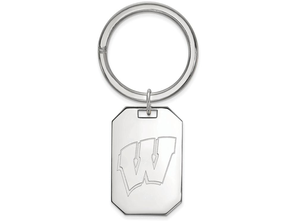 Logoart 925 Sterling Silver University Of Wisconsin Key Chain