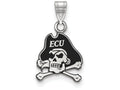 LogoArt Sterling Silver East Carolina University Small Enamel Pendant Necklace