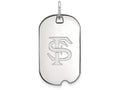 LogoArt Sterling Silver Florida State University Small Dog Tag Pendant Necklace