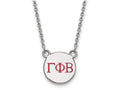 LogoArt Sterling Silver Gamma Phi Beta Extra Small Enameled Pendant Necklace With 18 Inch