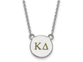 LogoArt Sterling Silver Kappa Delta Extra Small Enameled Pendant Necklace With 18 Inch