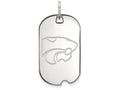 LogoArt Sterling Silver Kansas State University Small Dog Tag Pendant Necklace