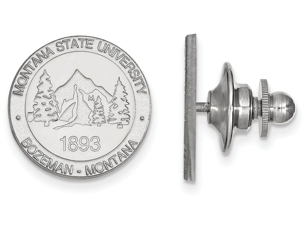 LogoArt Sterling Silver Montana State University Crest Lapel Pin