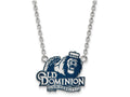 LogoArt Sterling Silver Old Dominion University Large Enamel Pendant Necklace