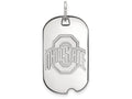 LogoArt Sterling Silver Ohio State University Small Dog Tag Pendant Necklace