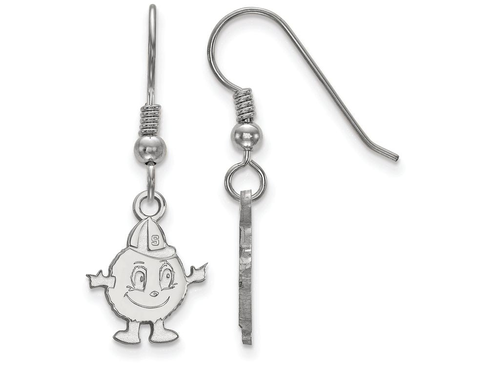 LogoArt Sterling Silver Syracuse University Small Dangle Earrings Wire