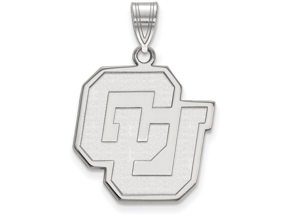 LogoArt Sterling Silver University Of Colorado Large Pendant Necklace