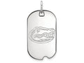 LogoArt Sterling Silver University Of Florida Small Dog Tag Pendant Necklace