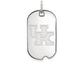 LogoArt Sterling Silver University Of Kentucky Small Dog Tag Pendant Necklace