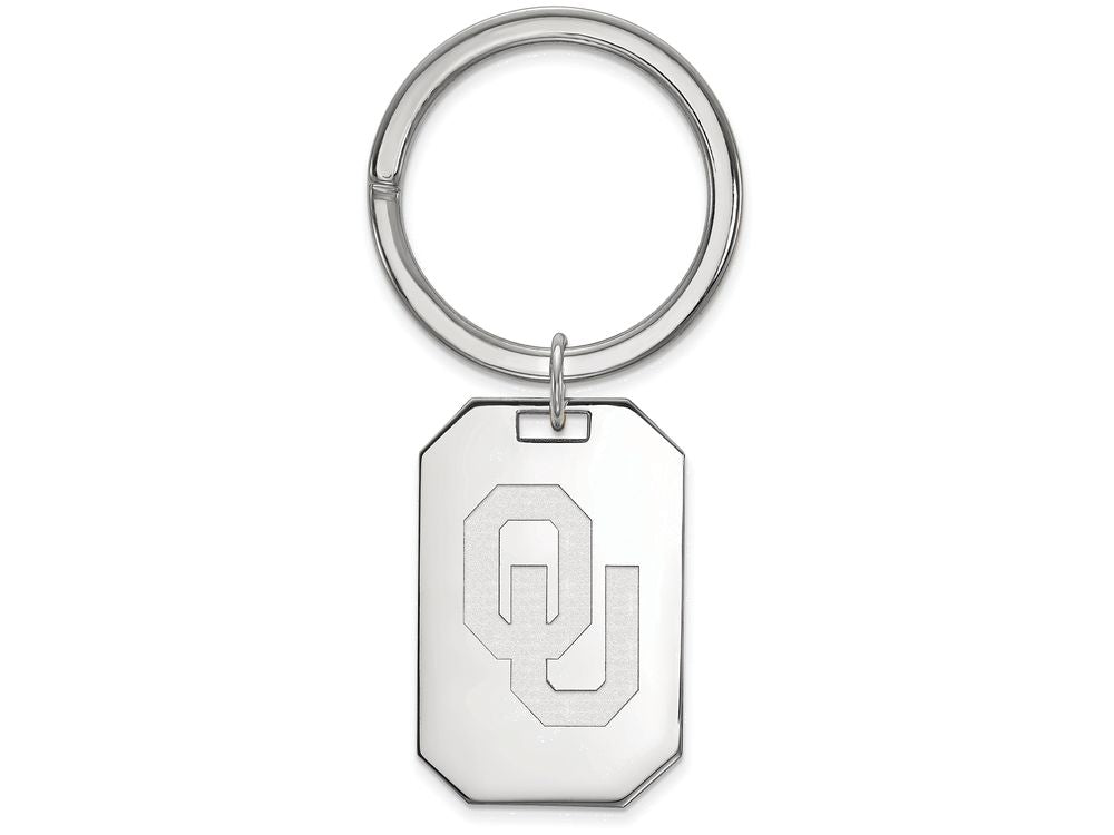Logoart 925 Sterling Silver University Of Oklahoma Key Chain