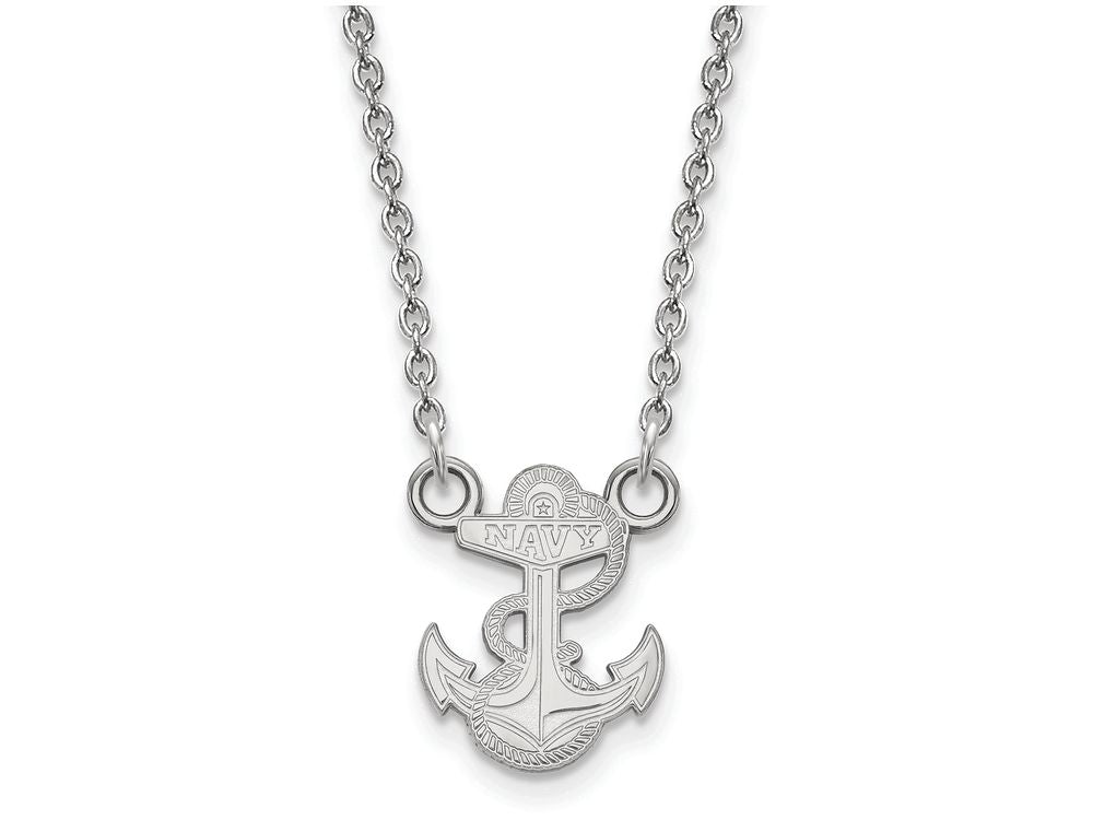 LogoArt Sterling Silver Navy Small Pendant Necklace