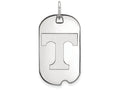 LogoArt Sterling Silver University Of Tennessee Small Dog Tag Pendant Necklace