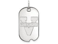 LogoArt Sterling Silver University Of Virginia Small Dog Tag Pendant Necklace
