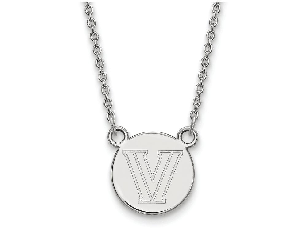 LogoArt Sterling Silver Villanova University Small Disc Necklace