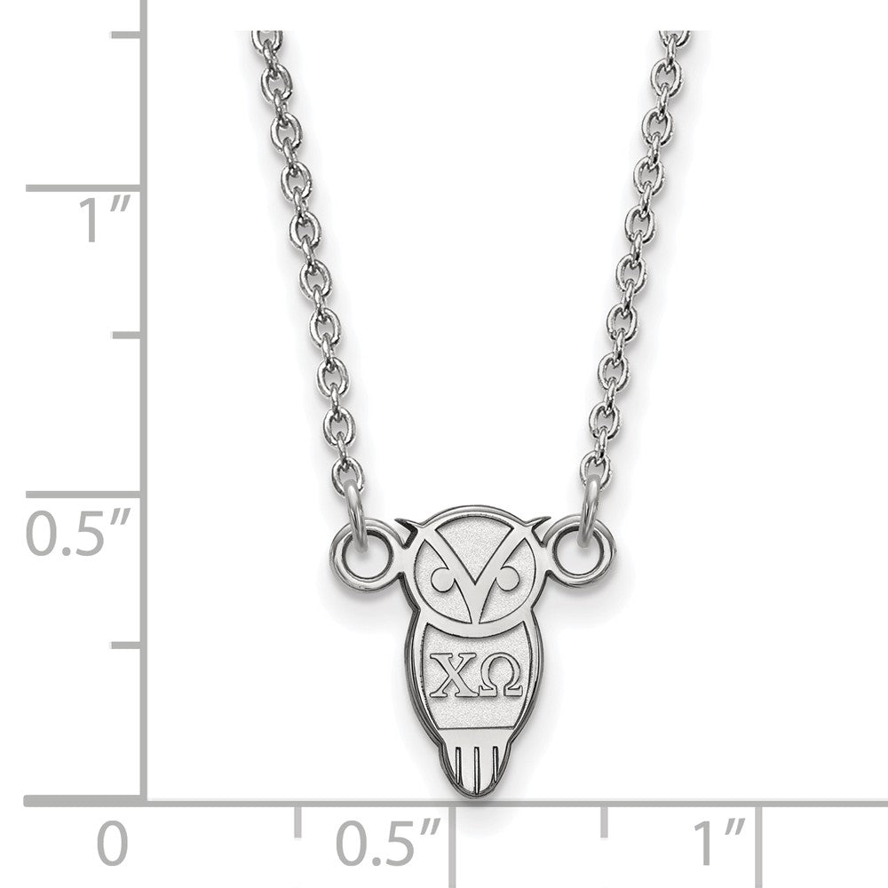 LogoArt Sterling Silver Auburn University Large Dog Tag Pendant Necklace