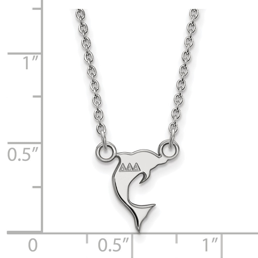 LogoArt Sterling Silver Chicago Blackhawks Small Enamel Pendant Necklace