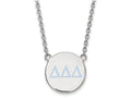 LogoArt Sterling Silver Delta Delta Delta Small Enameled Pendant Necklace With 18 Inch