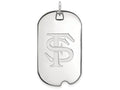 LogoArt Sterling Silver Florida State University Large Dog Tag Pendant Necklace