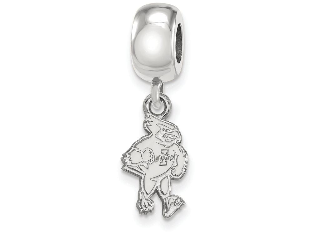 LogoArt Sterling Silver Iowa State University Bead Charm Charm Small Dangle Bead Charm