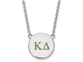 LogoArt Sterling Silver Kappa Delta Small Enameled Pendant Necklace With 18 Inch