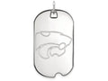 LogoArt Sterling Silver Kansas State University Large Dog Tag Pendant Necklace