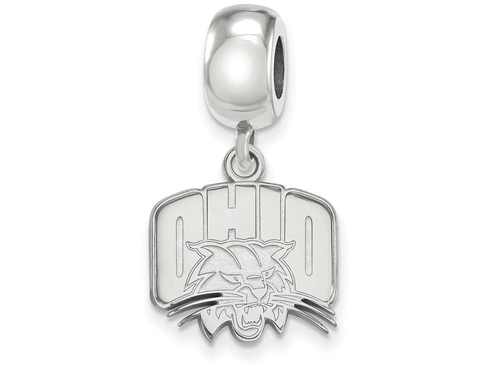 LogoArt Sterling Silver Ohio University Small Bead Charm Charm Dangle Bead Charm