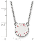 LogoArt Sterling Silver Rutgers Large Enamel Disc Necklace