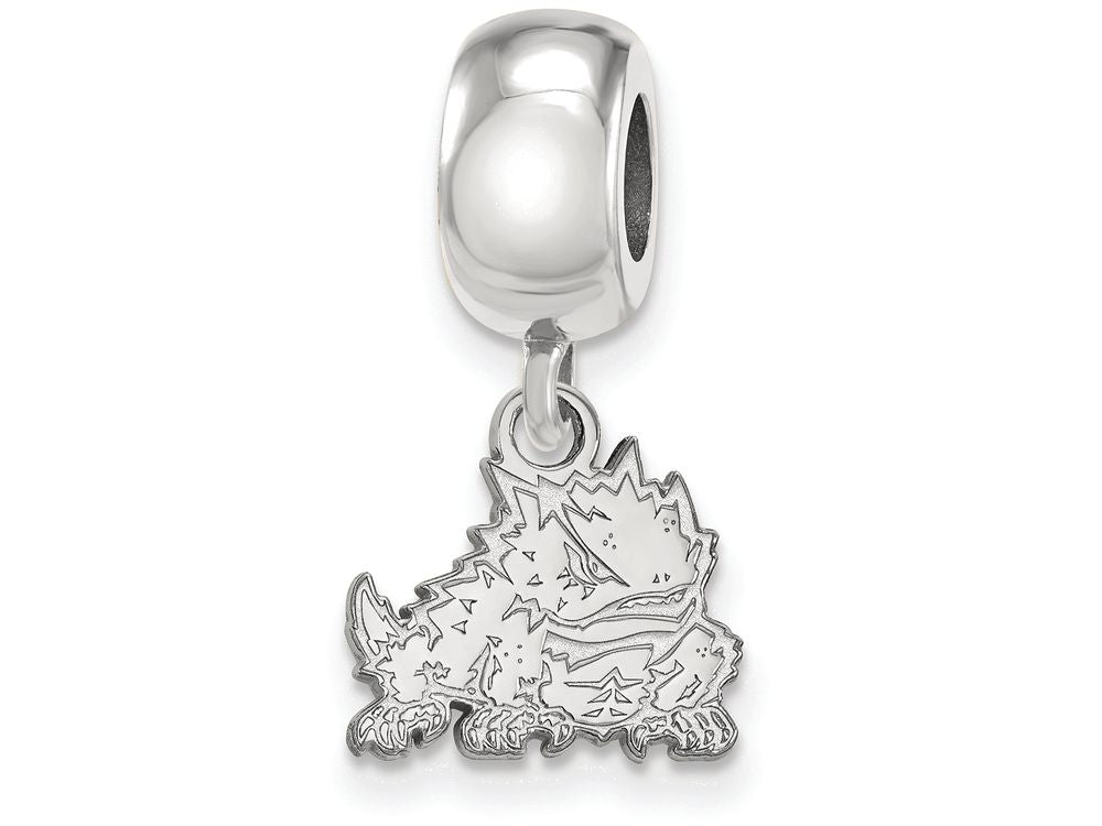 LogoArt Sterling Silver Texas Christian University Bead Charm Charm Xs Dangle Bead Charm