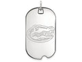 LogoArt Sterling Silver University Of Florida Large Dog Tag Pendant Necklace