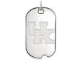 LogoArt Sterling Silver University Of Kentucky Large Dog Tag Pendant Necklace