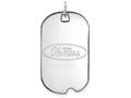 LogoArt Sterling Silver University Of Mississippi Large Dog Tag Pendant Necklace
