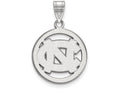 LogoArt Sterling Silver University Of North Carolina Sm Pendant Necklace In Circle