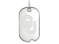 LogoArt Sterling Silver Oklahoma Small Dog Tag Pendant Necklace