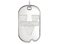 LogoArt Sterling Silver University Of Virginia Large Dog Tag Pendant Necklace