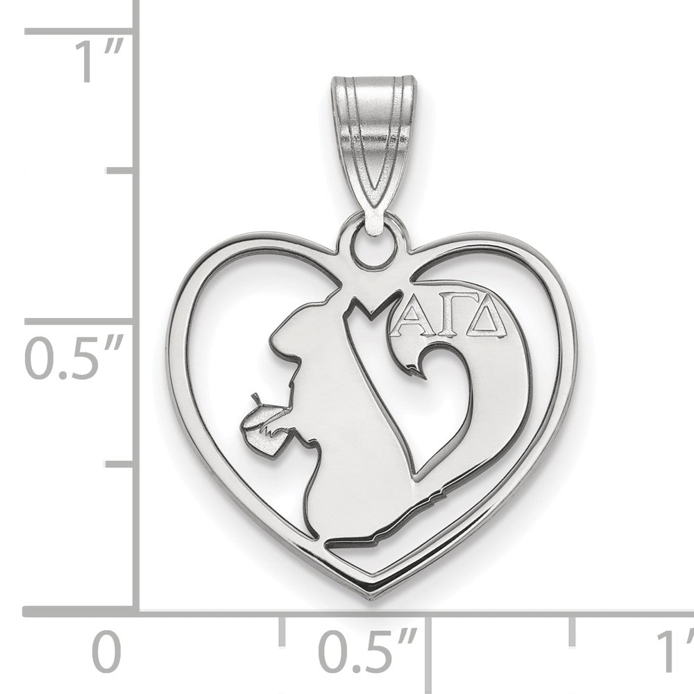 LogoArt Sterling Silver University Of Wisconsin Large Dog Tag Pendant Necklace