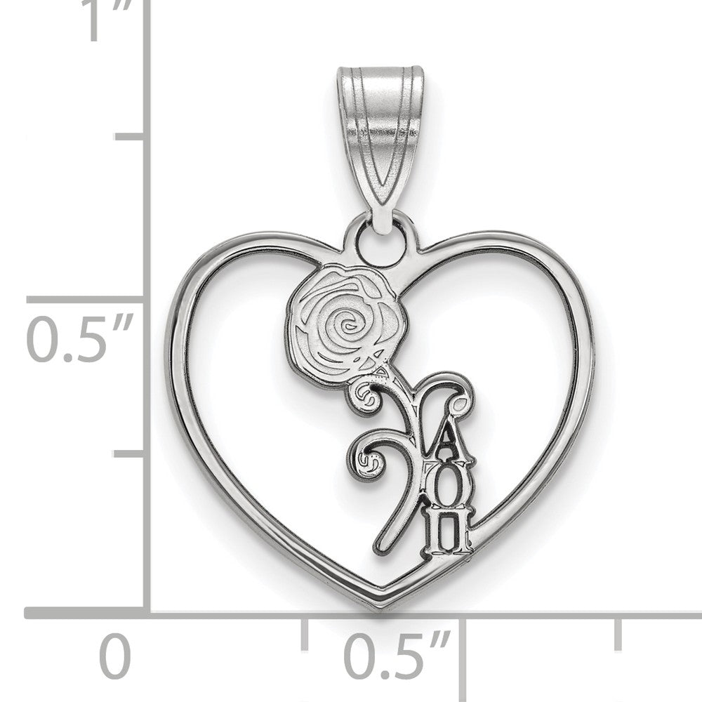 LogoArt Sterling Silver Virginia Tech L Pendant Necklace In Circle