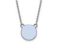 LogoArt Sterling Silver Delta Delta Delta Extra Small Enameled Pendant Necklace With 18 Inch