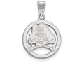 LogoArt Sterling Silver East Carolina University Sm Pendant Necklace In Circle
