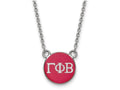 LogoArt Sterling Silver Gamma Phi Beta Extra Small Enameled Pendant Necklace With 18 Inch