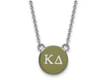 LogoArt Sterling Silver Kappa Delta Extra Small Enameled Pendant Necklace With 18 Inch