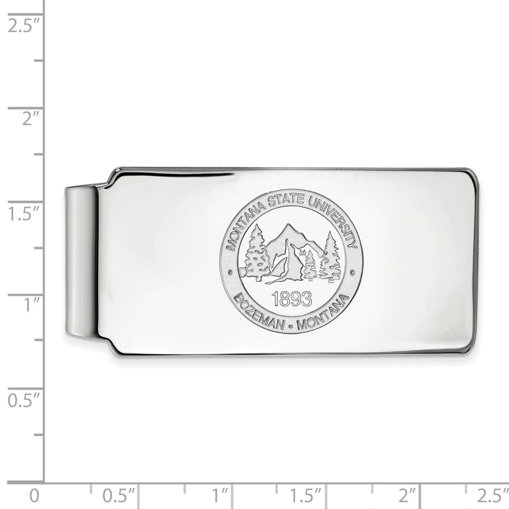 Logoart 925 Sterling Silver Montana State University Money Clip Crest