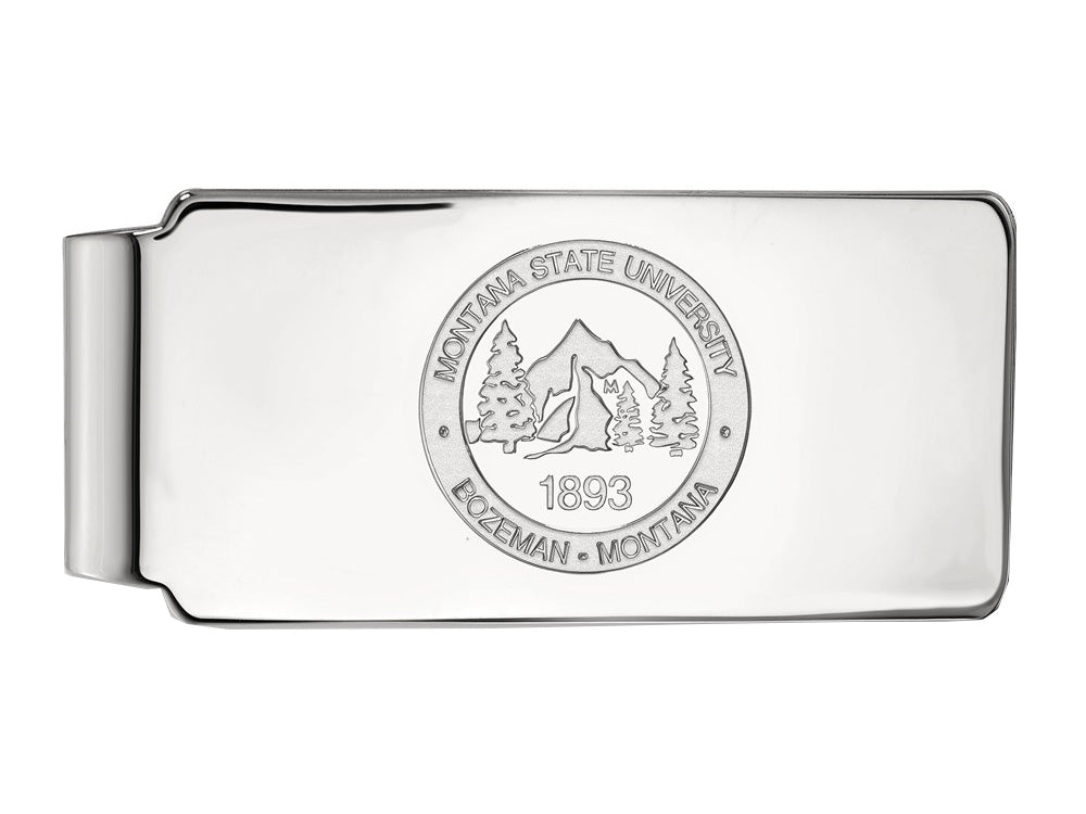 Logoart 925 Sterling Silver Montana State University Money Clip Crest