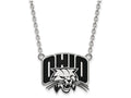 LogoArt Sterling Silver Ohio University Large Enamel Pendant Necklace