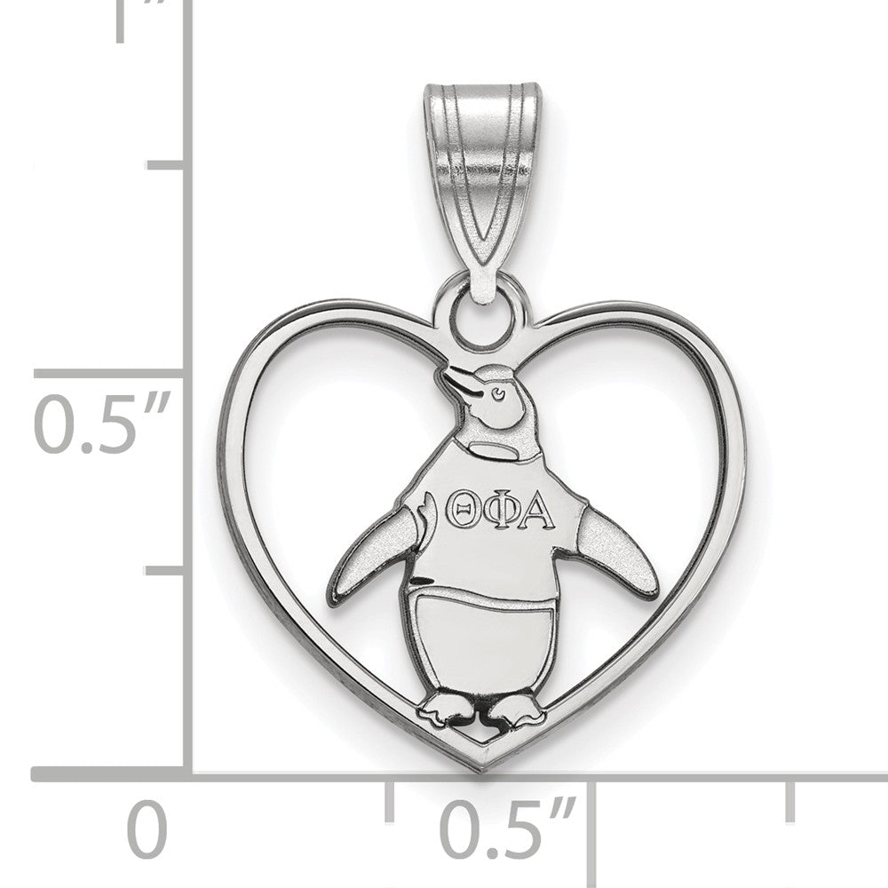 LogoArt Sterling Silver New York Rangers Large Enamel Pendant Necklace