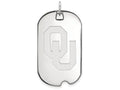 LogoArt Sterling Silver Oklahoma Large Dog Tag Pendant Necklace