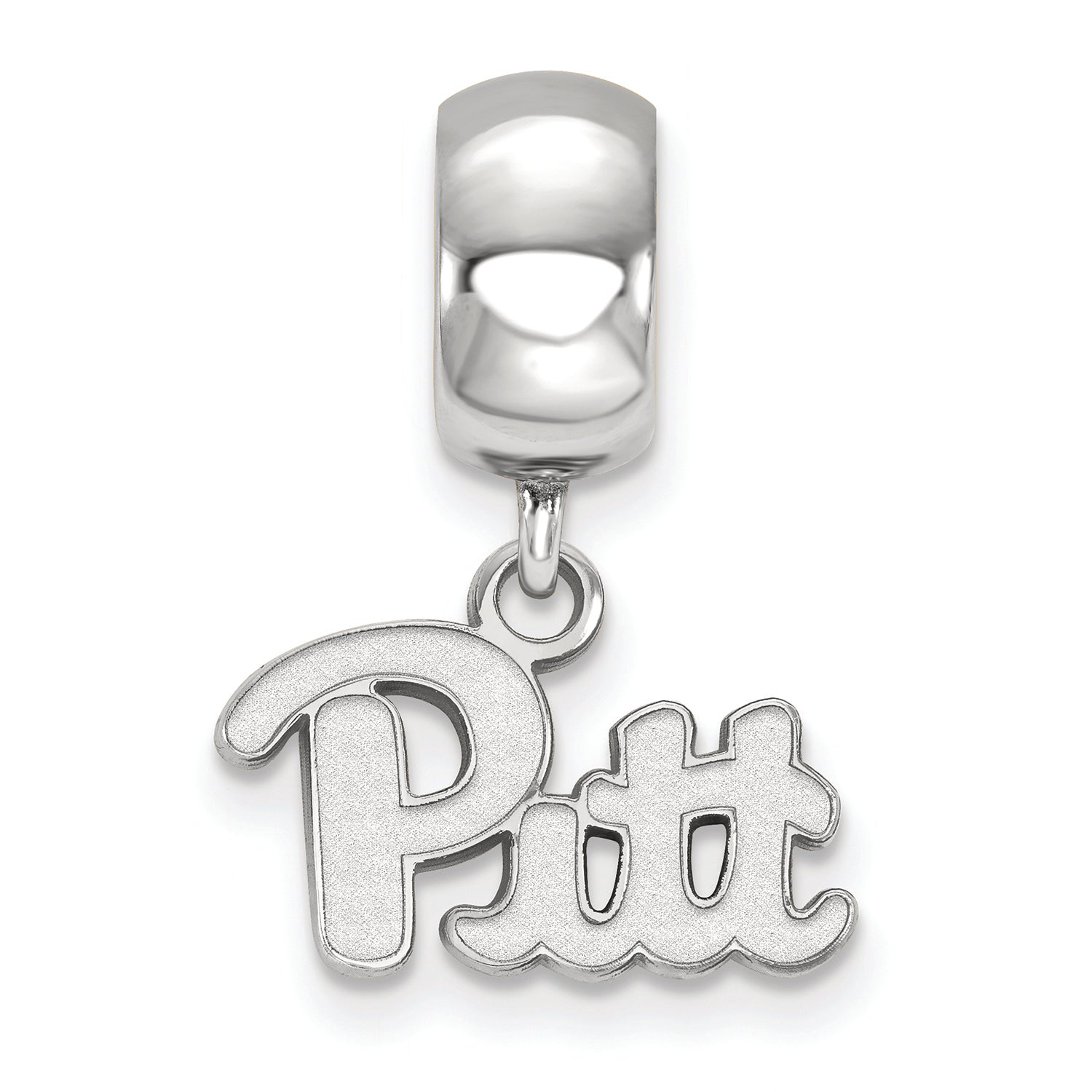 LogoArt Sterling Silver University Of Pittsburgh Bead Charm Charm Xs Dangle Bead Charm