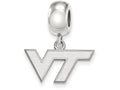 LogoArt Sterling Silver Virginia Tech Bead Charm Charm Xs Dangle Bead Charm