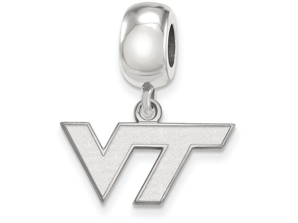 LogoArt Sterling Silver Virginia Tech Bead Charm Charm Xs Dangle Bead Charm