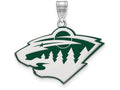 LogoArt Sterling Silver Minnesota Wild Large Enamel Pendant Necklace